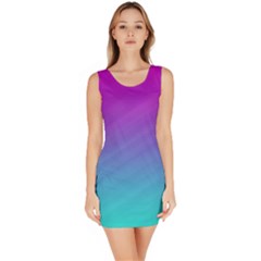 Background-pink-blue-gradient Bodycon Dress