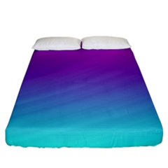 Background-pink-blue-gradient Fitted Sheet (King Size)