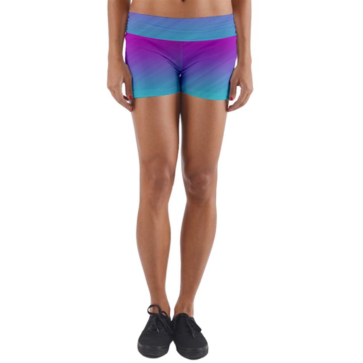 Background-pink-blue-gradient Yoga Shorts