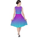 Background-pink-blue-gradient V-Neck Midi Sleeveless Dress  View2