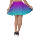 Background-pink-blue-gradient Velvet Skater Skirt View2