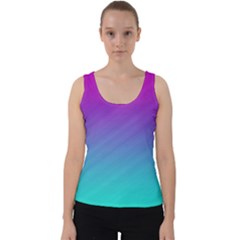 Background-pink-blue-gradient Velvet Tank Top by Ket1n9