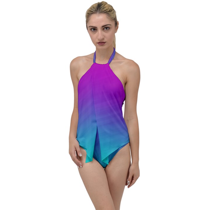 Background-pink-blue-gradient Go with the Flow One Piece Swimsuit