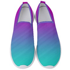 Background-pink-blue-gradient Men s Slip On Sneakers by Ket1n9