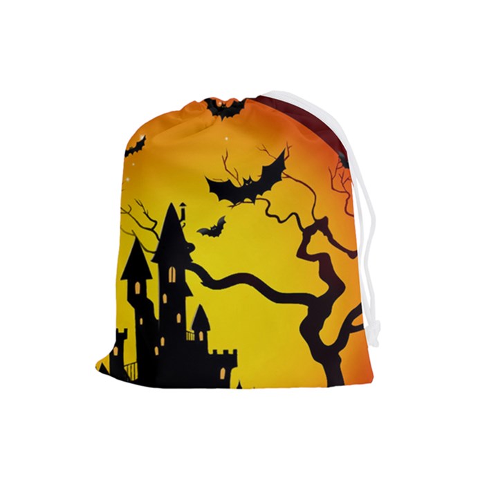 Halloween Night Terrors Drawstring Pouch (Large)