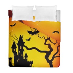 Halloween Night Terrors Duvet Cover Double Side (full/ Double Size) by Ket1n9