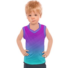 Background-pink-blue-gradient Kids  Sport Tank Top