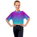 Background-pink-blue-gradient Kids Mock Neck T-Shirt View1