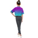 Background-pink-blue-gradient Kids Mock Neck T-Shirt View2