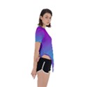 Background-pink-blue-gradient Asymmetrical Short Sleeve Sports T-Shirt View3