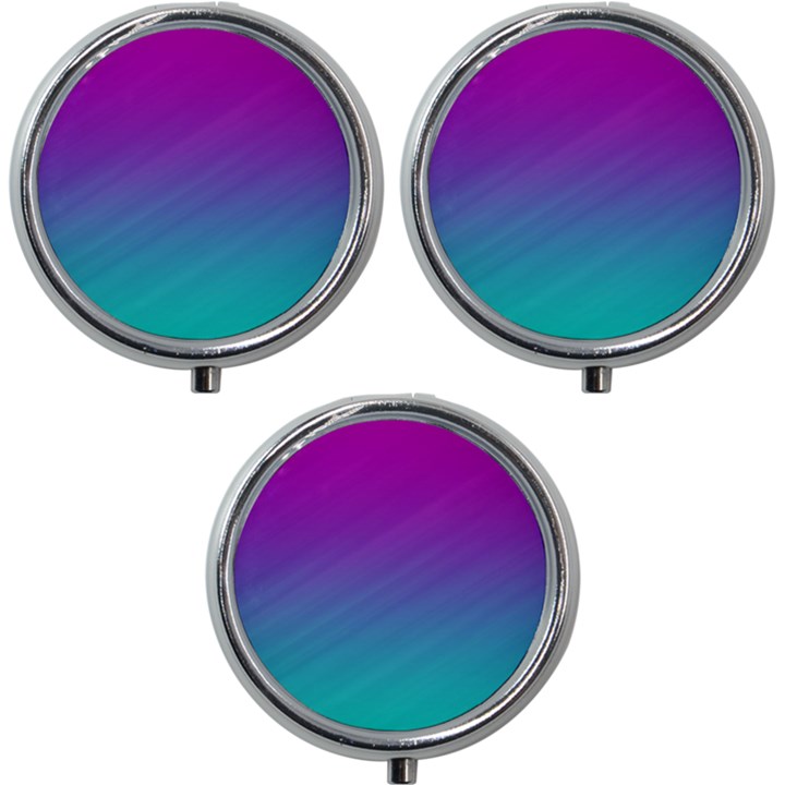 Background-pink-blue-gradient Mini Round Pill Box (Pack of 3)