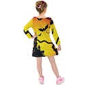 Halloween Night Terrors Kids  Long Sleeve Velvet Dress View2