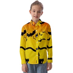 Halloween Night Terrors Kids  Long Sleeve Shirt by Ket1n9