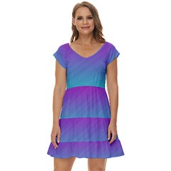 Background-pink-blue-gradient Short Sleeve Tiered Mini Dress