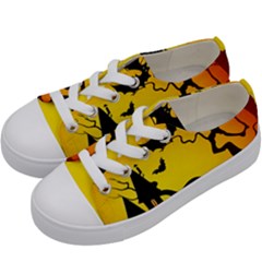 Halloween Night Terrors Kids  Low Top Canvas Sneakers by Ket1n9