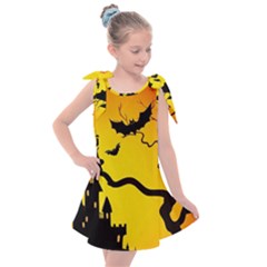 Halloween Night Terrors Kids  Tie Up Tunic Dress by Ket1n9