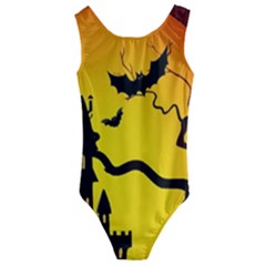 Halloween Night Terrors Kids  Cut-out Back One Piece Swimsuit by Ket1n9