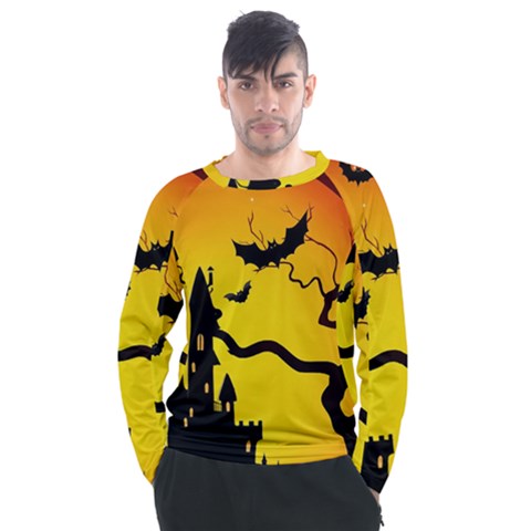 Halloween Night Terrors Men s Long Sleeve Raglan T-shirt by Ket1n9