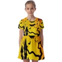 Halloween Night Terrors Kids  Short Sleeve Pinafore Style Dress View1