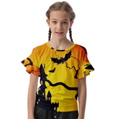 Halloween Night Terrors Kids  Cut Out Flutter Sleeves by Ket1n9