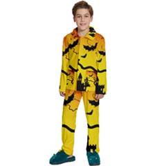 Halloween Night Terrors Kids  Long Sleeve Velvet Pajamas Set