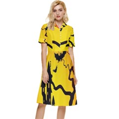 Halloween Night Terrors Button Top Knee Length Dress by Ket1n9