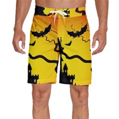 Halloween Night Terrors Men s Beach Shorts by Ket1n9