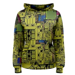 Technology Circuit Board Women s Pullover Hoodie by Ket1n9