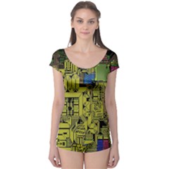 Technology Circuit Board Boyleg Leotard  by Ket1n9