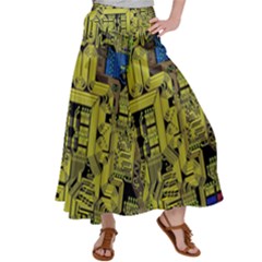 Technology Circuit Board Women s Satin Palazzo Pants by Ket1n9