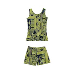 Technology Circuit Board Kids  Boyleg Swimsuit by Ket1n9