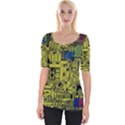 Technology Circuit Board Wide Neckline T-Shirt View1