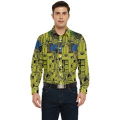 Technology Circuit Board Men s Long Sleeve  Shirt by Ket1n9