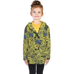 Technology Circuit Board Kids  Double Breasted Button Coat by Ket1n9