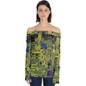 Technology Circuit Board Off Shoulder Long Sleeve Top View1