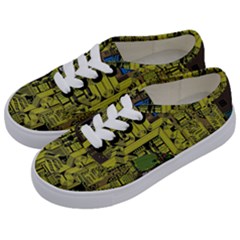 Technology Circuit Board Kids  Classic Low Top Sneakers by Ket1n9