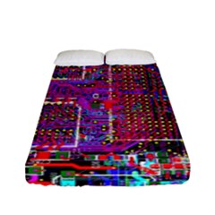 Technology Circuit Board Layout Pattern Fitted Sheet (full/ Double Size) by Ket1n9