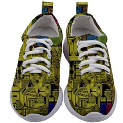 Technology Circuit Board Kids Athletic Shoes by Ket1n9