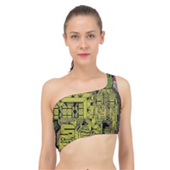 Technology Circuit Board Spliced Up Bikini Top  by Ket1n9