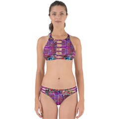 Technology Circuit Board Layout Pattern Perfectly Cut Out Bikini Set by Ket1n9