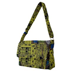 Technology Circuit Board Full Print Messenger Bag (m) by Ket1n9