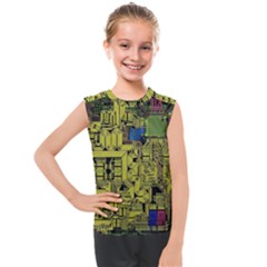 Technology Circuit Board Kids  Mesh Tank Top by Ket1n9