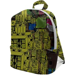 Technology Circuit Board Zip Up Backpack by Ket1n9