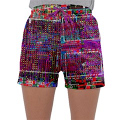 Technology Circuit Board Layout Pattern Sleepwear Shorts