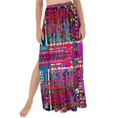 Technology Circuit Board Layout Pattern Maxi Chiffon Tie-up Sarong by Ket1n9