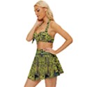 Technology Circuit Board Vintage Style Bikini Top and Skirt Set  View2