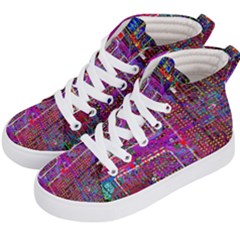 Technology Circuit Board Layout Pattern Kids  Hi-top Skate Sneakers by Ket1n9