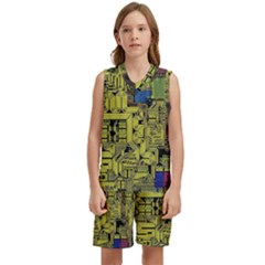 Technology Circuit Board Kids  Basketball Mesh Set by Ket1n9