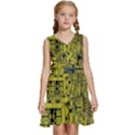 Technology Circuit Board Kids  Sleeveless Tiered Mini Dress View1