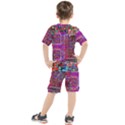 Technology Circuit Board Layout Pattern Kids  T-Shirt and Shorts Set View2